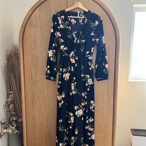 Maxi floral wrap dress